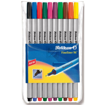 Pelikan fineliner 96 sortiert 0,4mm silber/sortiert Inh.10 ( 940676 )