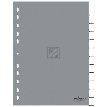 Durable Register A4 hoch PP grau 12-teilig blanko