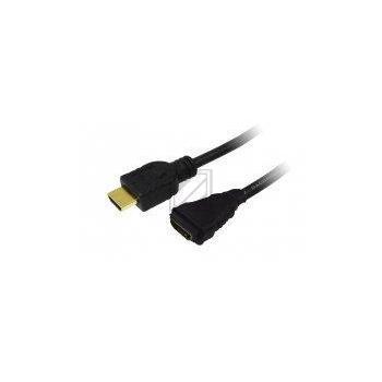 LogiLink HDMI Cable 1.4, HDMI male / female, black,  1,0 m