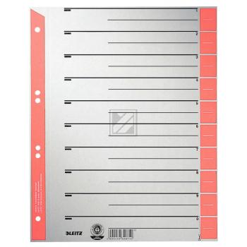 Leitz Trennblätter A4 rot Inh.100 Karton 230 g/qm