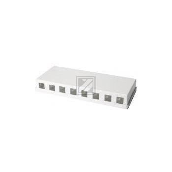 LogiLink Keystone Modular Aufputz-Leergehäuse 8 Port UTP, weiß, leer