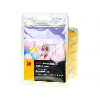 Kodak Tintenpatrone gelb, magenta, schwarz, cyan (185B012321) ersetzt LC-123VALBP