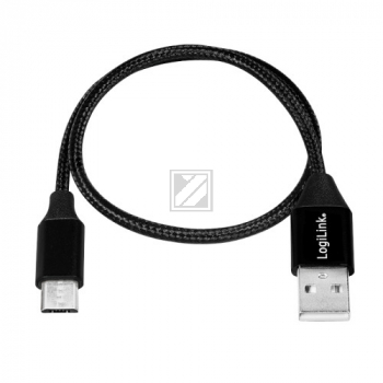 LogiLink USB Kabel, USB 2.0 zu micro-USB 1 m, schwarz