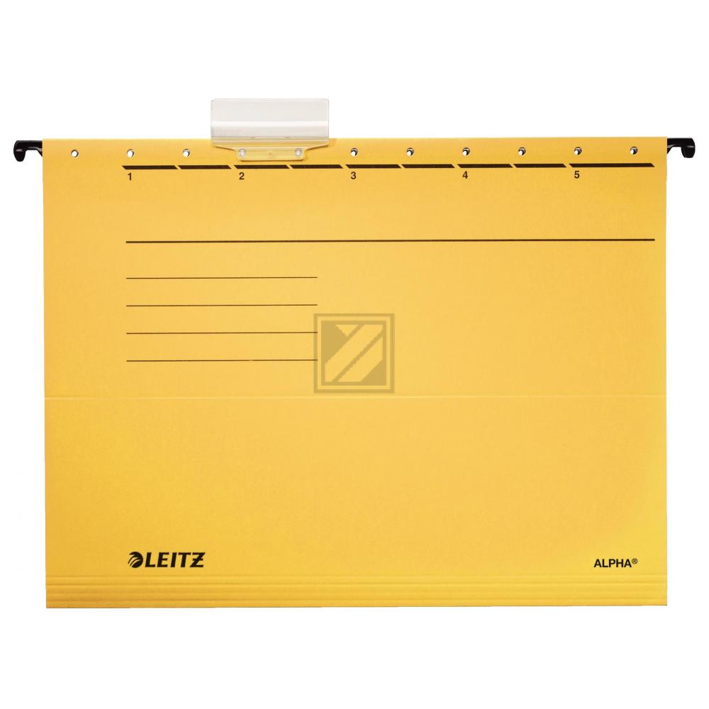 Leitz Hängemappe Alpha A4 gelb Inh.5 250 g/qm Sichtreiter