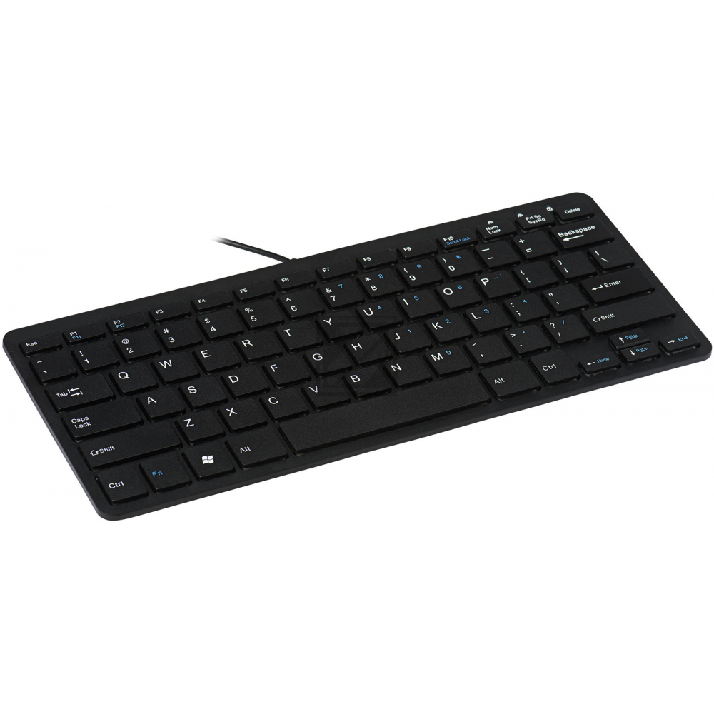 R-GO KOMPAKT TASTATUR QWERTZ DE RGOECQZB schwarz/USB 2.0/Kabel