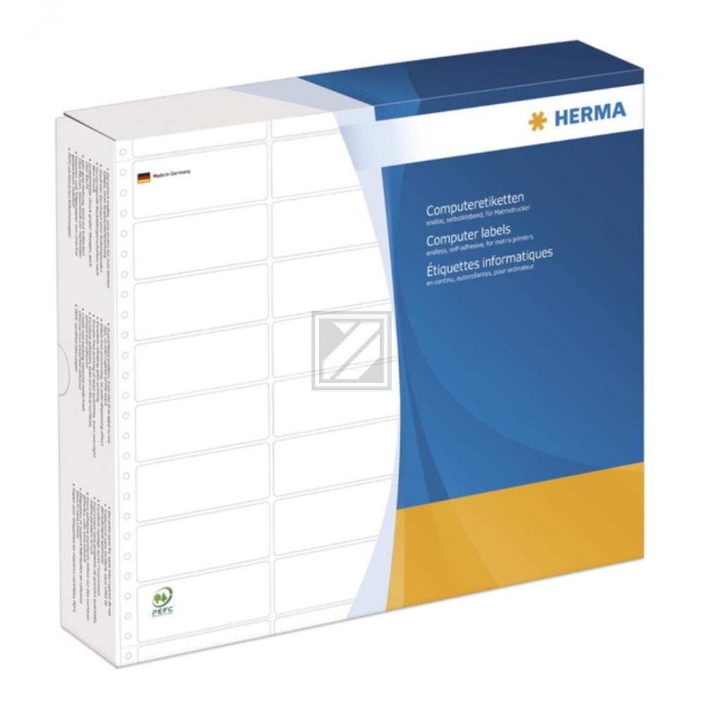 Herma Computeretiketten weiß 81,28 x 35,7 mm Papier matt Inh.16000 4-bahnig