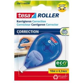Tesa Korrekturroller Eco Logo 10 m x 4,2 mm weiß Seitwärtsroller Blister