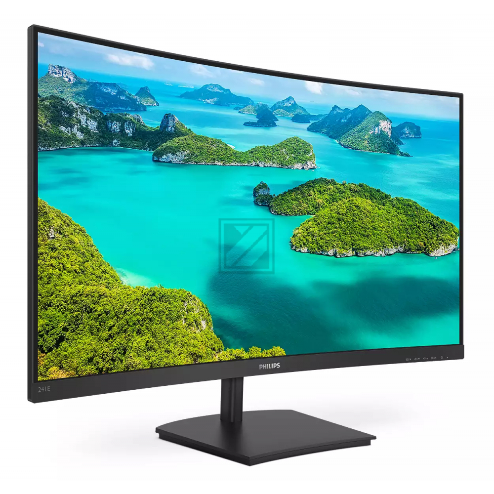 Philips E-line 241E1SCA - LED-Monitor - gebogen - 61 cm (24") (23.6" sichtbar) - 1920 x 1080 Full HD (1080p) - VA - 250 cd/m² - 3000:1 - 4 ms - HDMI, VGA - Lautsprecher - Textured Black