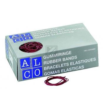 Alco Gummiringe im Karton rot 1.000 g 65 mm