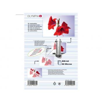 9181 OLYMPIA LAMINIERFOLIEN A4 25Blatt 80mic