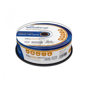 MEDIARANGE DVD+R 4.7GB 16x (25) CB WEISS MR408 Cake Box tintenstrahlbedruckbar