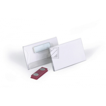 Durable Namensschilder mit Magnet farblos Inh.25 40 x 75 mm