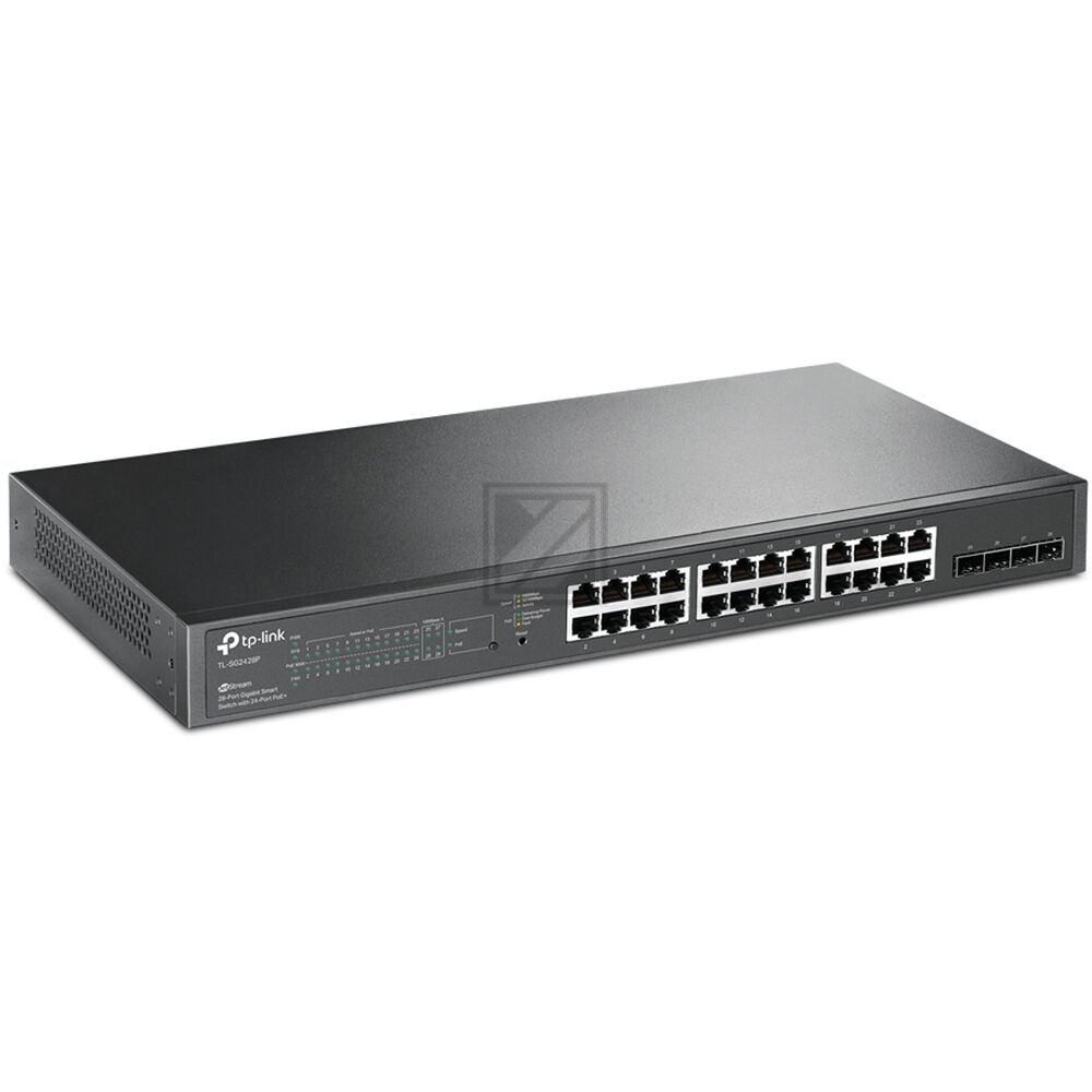TP-LINK 28-Port Smart Switch TLSG2428P with 24-Port PoE+4xGigabit SFP (TL-SG2428P)