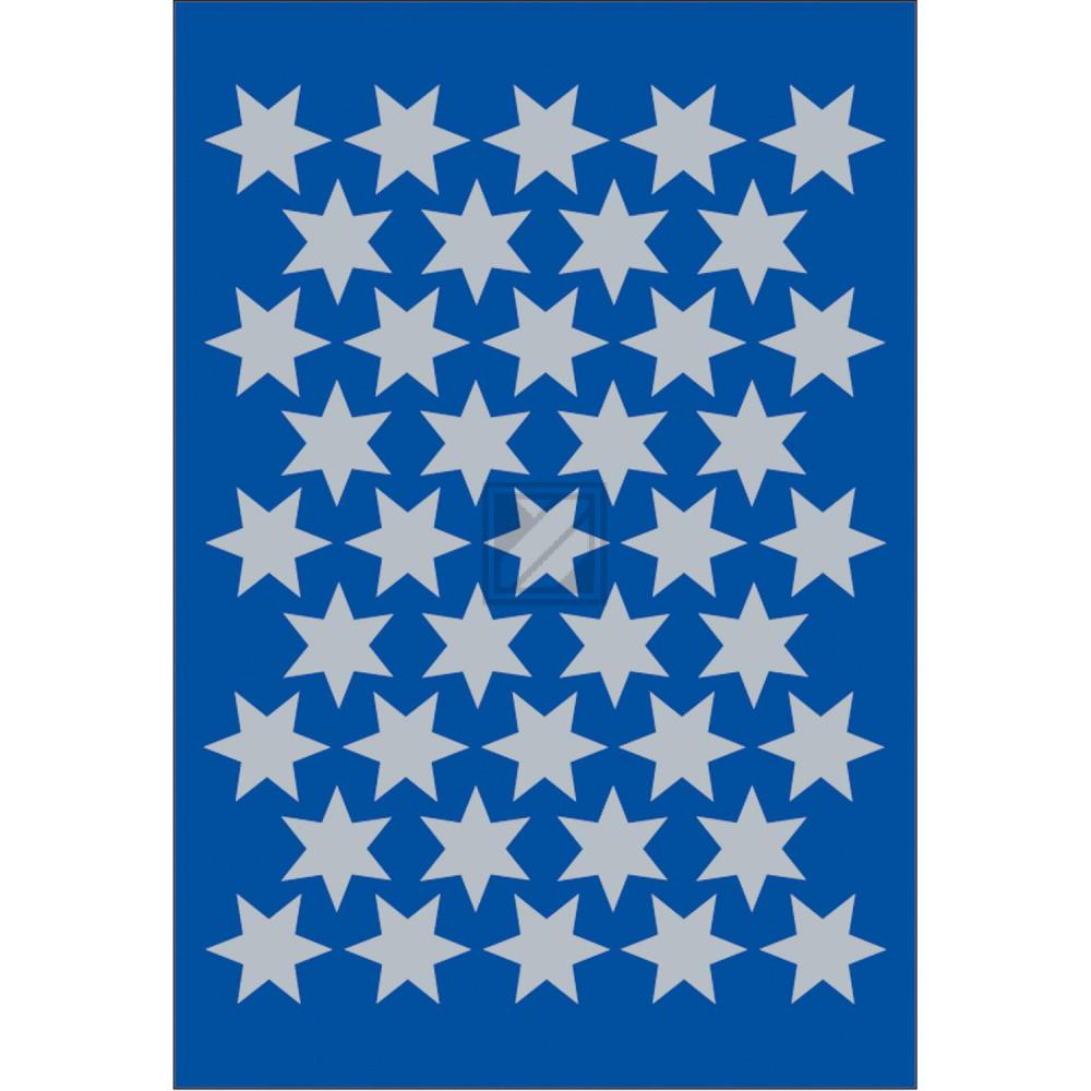 Herma Schmucketiketten Sterne silber ø 14 mm