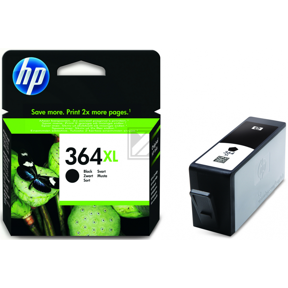HP Tintenpatrone schwarz HC (CN684EE#ABE, 364XL)