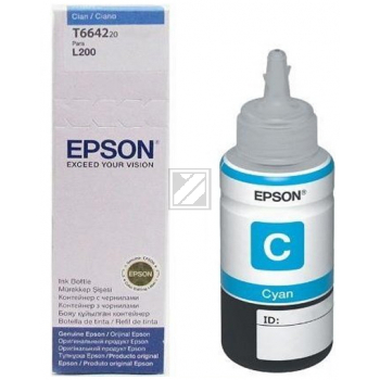 Epson Tintennachfüllfläschchen cyan (C13T66424A, T6642)