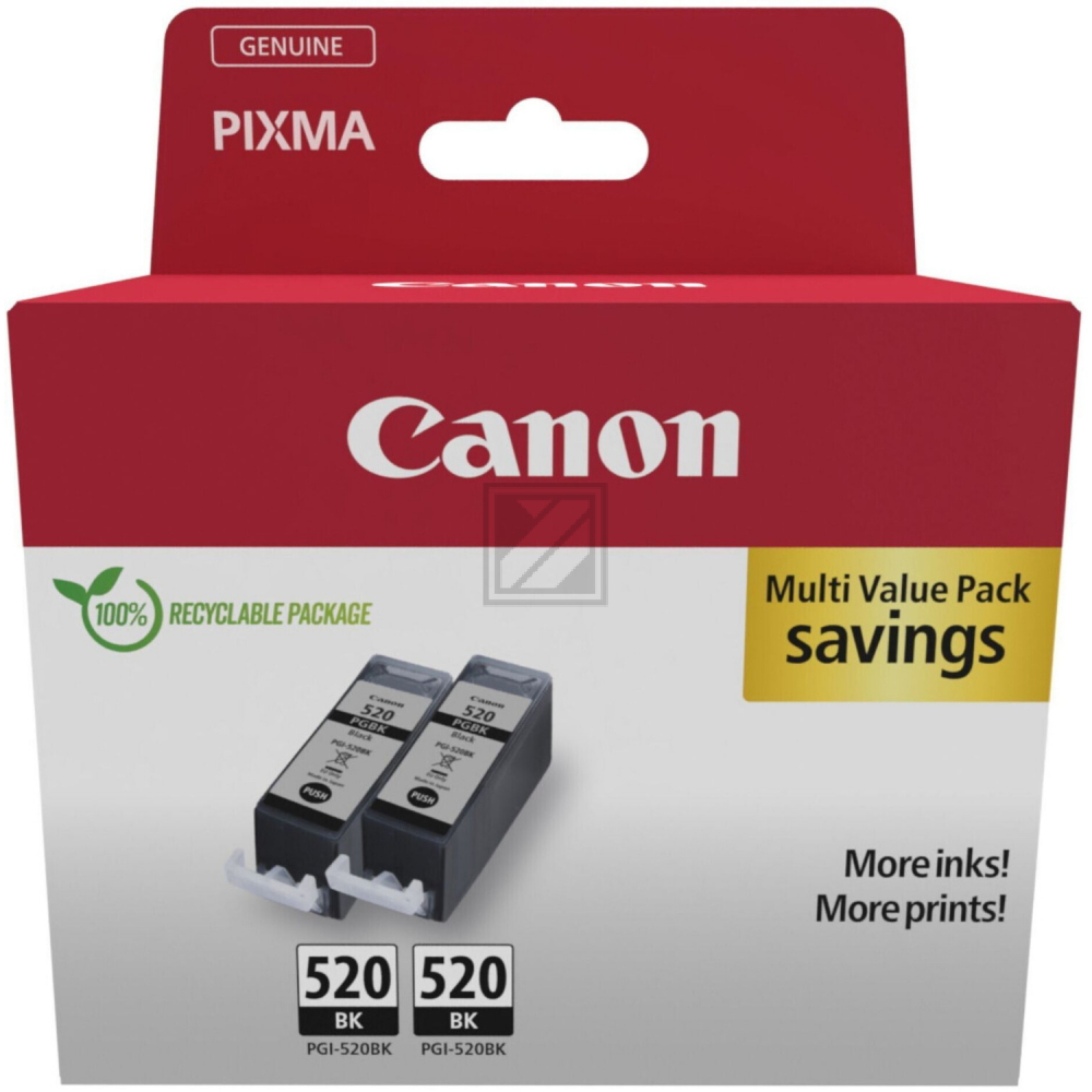 Canon Tintenpatrone 2 x schwarz (1509B029, 2 x PGI-35/TWIN)