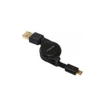 LogiLink Ausziehbares USB 2.0 zu Micro USB Anschlusskabel