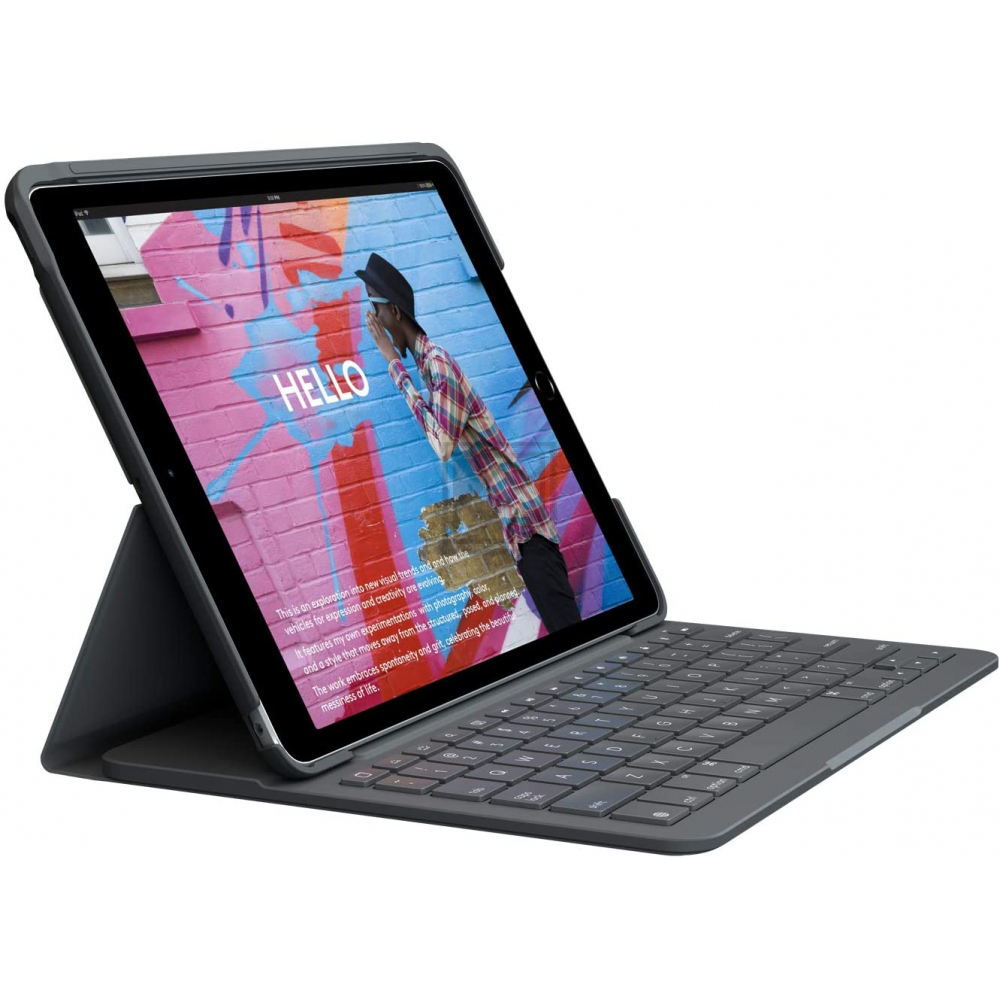 Logitech Slim Folio für Apple iPad (7.rd Gen.) graphite Deu