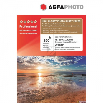 AP260100A6 AP TINTENSTRAHL-FOTOP. 10X15 100Blatt 260gr glaenz. Karton Verpackung