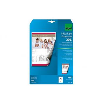 SIGEL InkJet-Papier A4 IP681 200g,matt, weiss 25 Blatt