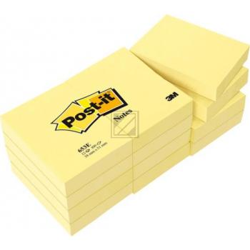 Post-It Haftnotizen gelb 38 x 51 mm