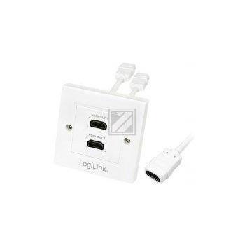 LogiLink HDMI Wanddose mit 2 x HDMI Buchse