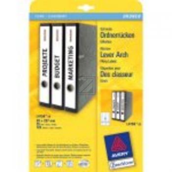 AZ Ordner-Etiketten L4758-25 weiß Inh.125 schmal/lang Avery Zweckform