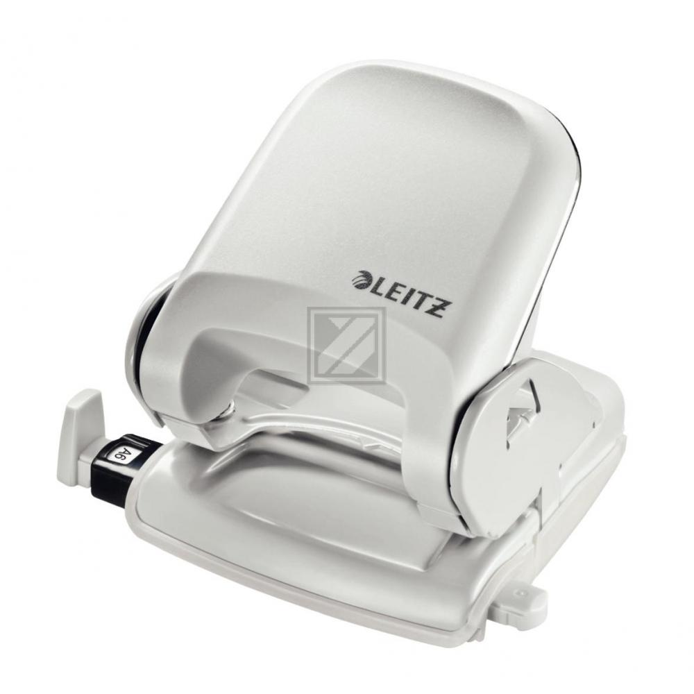 Leitz Locher 5005 grau 2,5 mm/25 Blatt Anschlagschiene