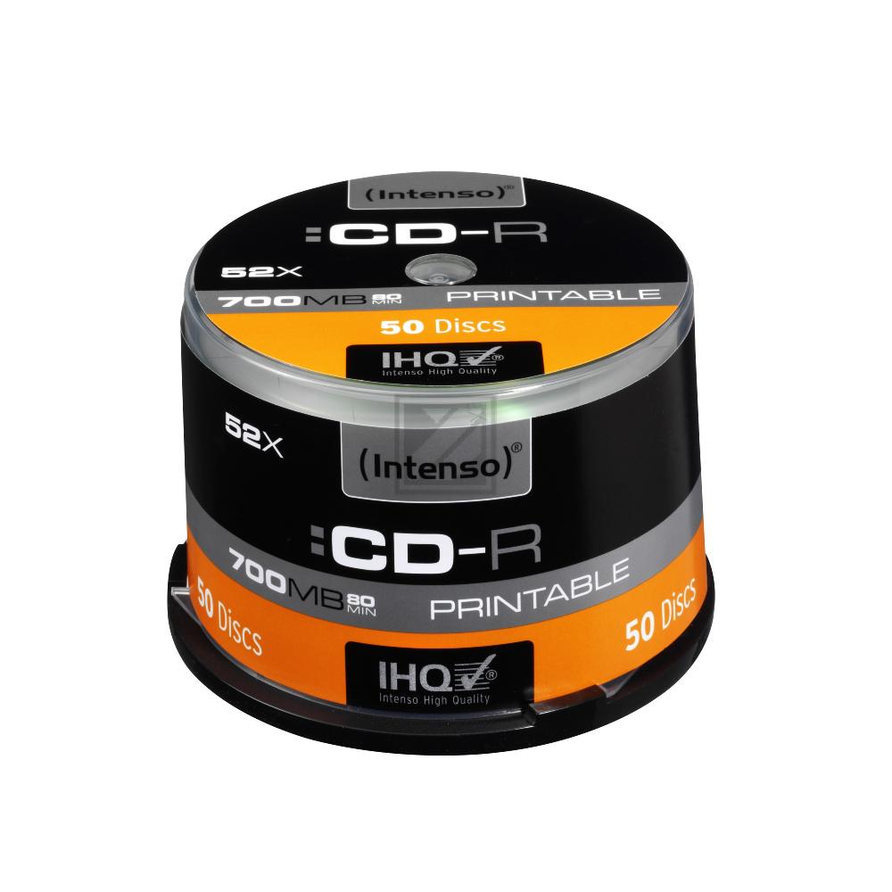 INTENSO CDR80 700MB 52x (50) CB 1801125 Cake Box bedruckbar