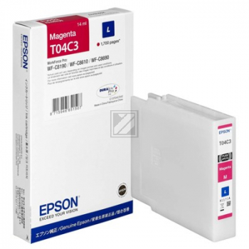 Epson Tintenpatrone magenta (C13T04C34N, T04C3)