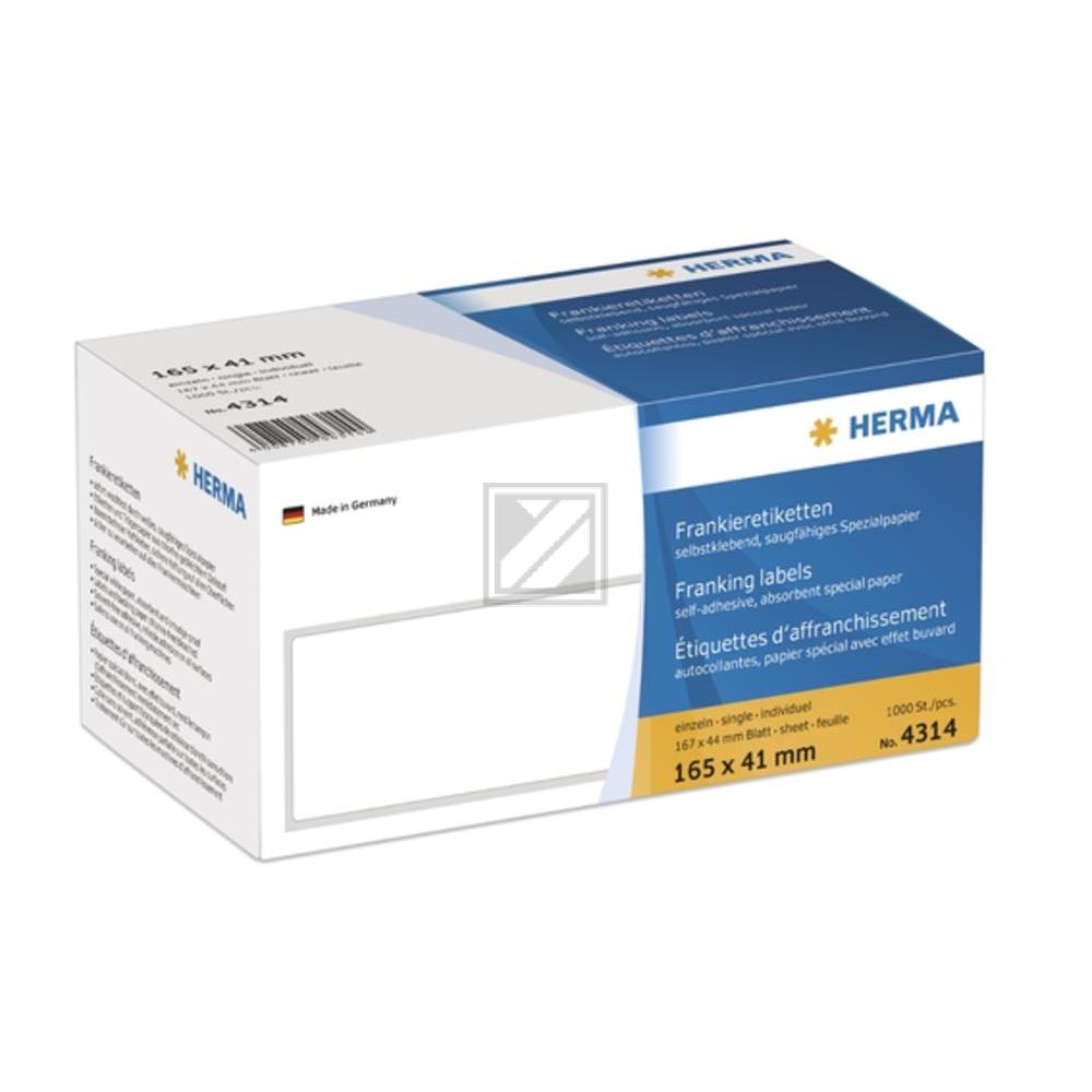 Herma Frankieretiketten weiß 167 x 41 mm einzeln mit Abziehlasche