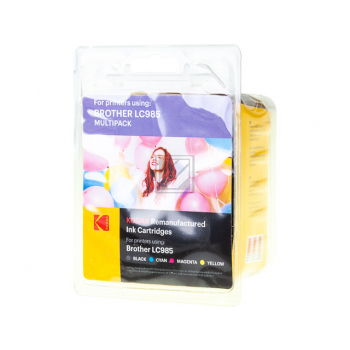 Kodak Tintenpatrone gelb, magenta, schwarz, cyan (185B098521) ersetzt LC-985VALBP, LC-985VALBPDR