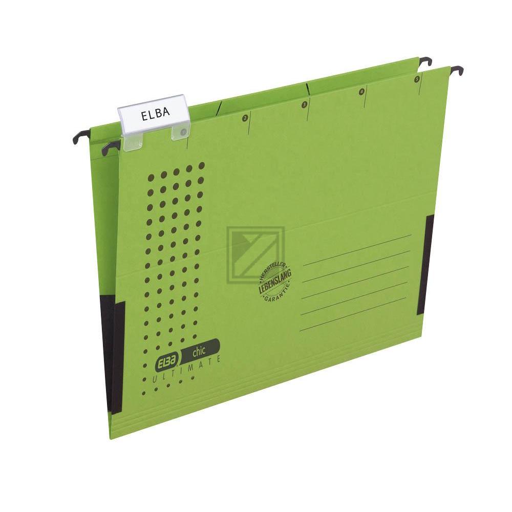 Elba Hängetaschen A4 Chic grün Karton Inh.5 230 g/qm