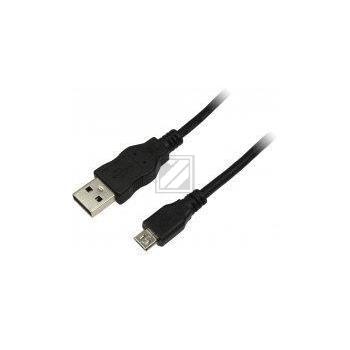 LogiLink Micro USB Kabel 5,00 m schwarz, im Polybag