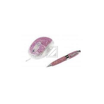 LogiLink Designset strassbesetzte Maus und glitzernder Touch Pen