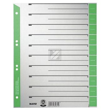 Leitz Trennblätter A4 grün Inh.100 Karton 230 g/qm