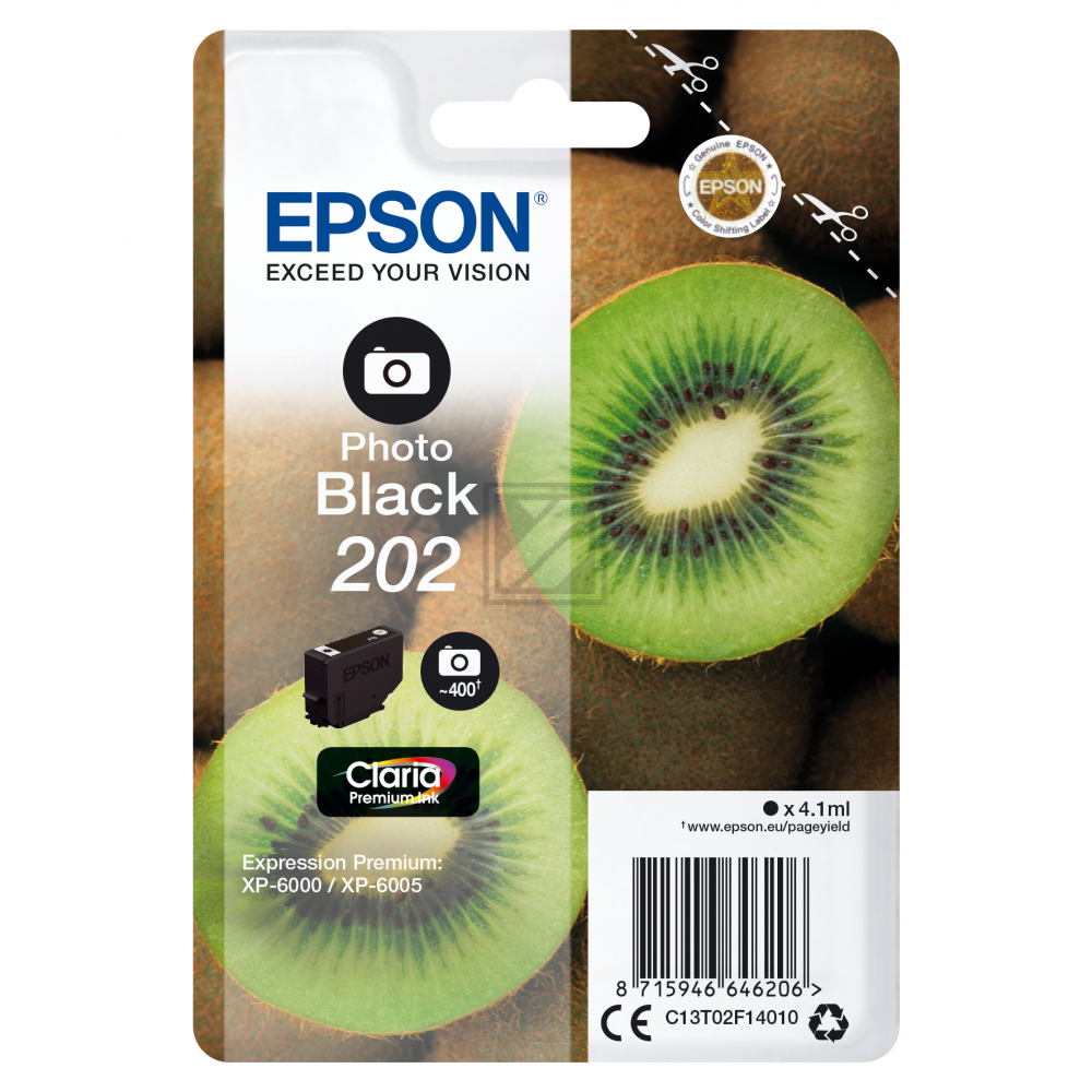 Epson Tintenpatrone schwarz photo SC (C13T02F14020, 202)