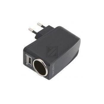 LogiLink Netzteil mit Zigarettenanzünder- und USB-Buchse