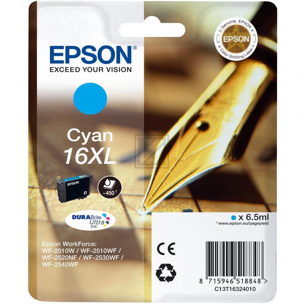 Epson Tintenpatrone cyan HC (C13T16324022, T1632)