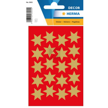 Herma Schmucketiketten Sterne gold ø 14 mm