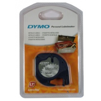 Dymo Schriftbandkassette silber metallic (S0721730, 91208)
