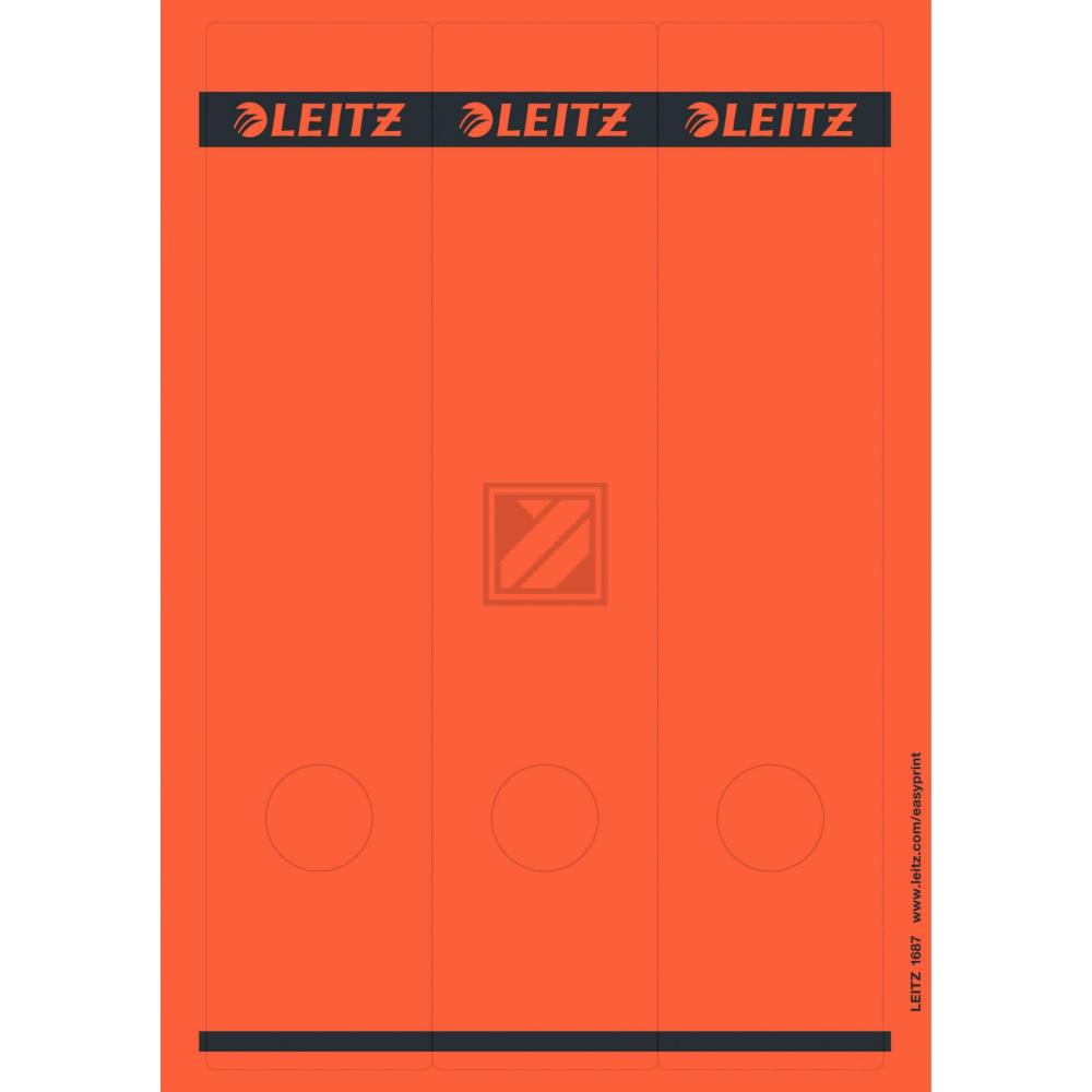 Leitz Rückenschilder rot Inh.75 61 x 285 mm selbstklebend