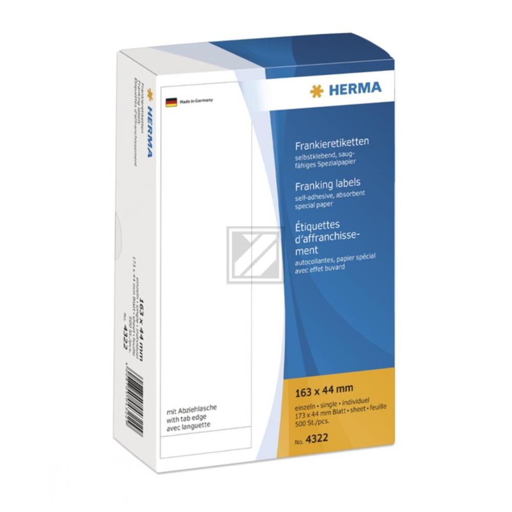 Herma Frankieretiketten weiß einzeln 163 x 44 mm Inh.500