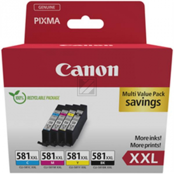 1998C006 CANON CLI581 Pixma TS TR Tinte (4) cmyk ST SEC Cardboard 4x5,6ml