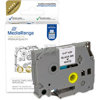 MEDIARANGE SCHRIFTBAND F. BROTHER TZ231 MRBTZ231 laminiert 8mx12mm