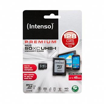 INTENSO MICRO SDXC KARTE UHSI 128GB 3423491 Klasse 10 mit Adapter
