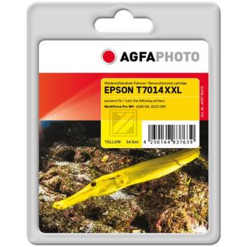 Agfaphoto Tintenpatrone gelb HC plus (APET701YD) ersetzt T7014