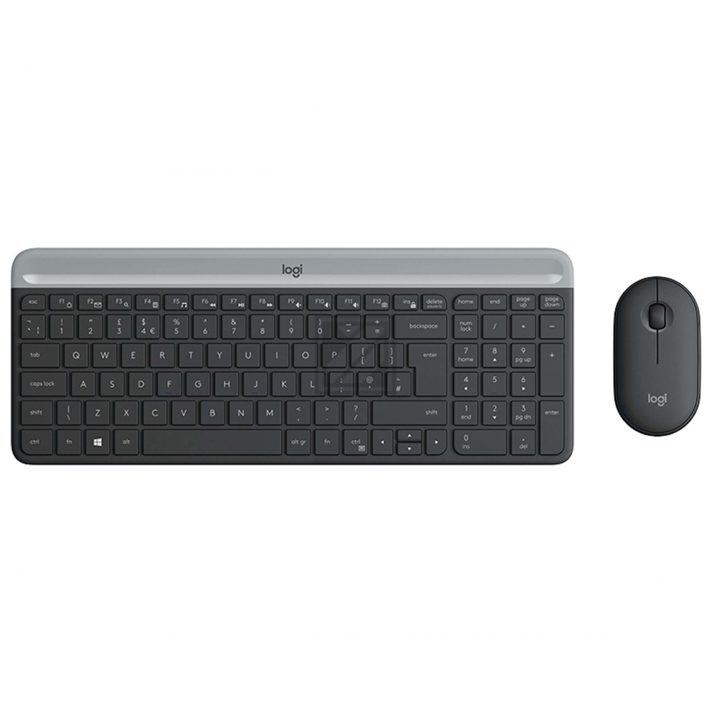 LOGITECH Slim Wireless Keyboard and Mouse Combo MK470 - GRAPHITE - DEU - CENTRAL