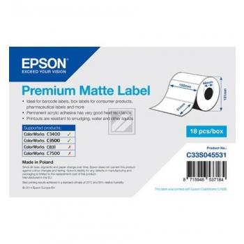 Epson Premium matte Etiketten, gestanzt weiß 18 Stück (C33S045531)